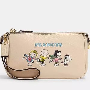 Coach X Peanuts Nolita 19 & Corner Zip Wallet With Snoopy And Friends Motif Set
